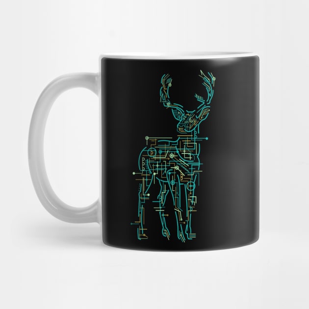 Electric Deer by caffeinart